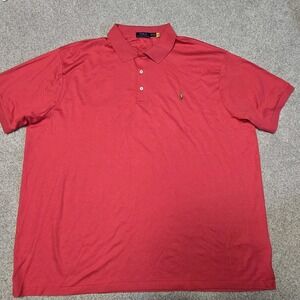 Polo Ralph Lauren Men's Polo Shirt 4XB Pink Classic‎ Fit Short Sleeve Cotton